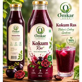 Omkar Agro Kokum Aagal Concentrate Ras | Traditional Konkan Kokum Drink